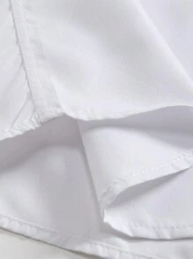 Manfinity Mode Men's Solid Color Long Sleeve Shirt, Fall - White - View 6