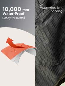 In My Nature 男士拼色拉鍊立領連帽滑雪夾克 - 橘色 - 查看 3