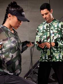 Gym Rark Sudadera con capucha deportiva de cierre de cremallera con estampado de camuflaje para hombre - Multicolor - Ver 4