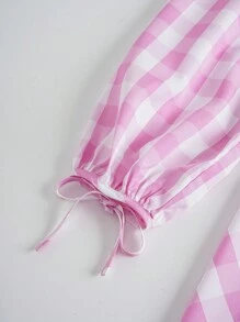 SHEIN Unity Women's Plaid Long Sleeve Dress - Multicolor - View 4