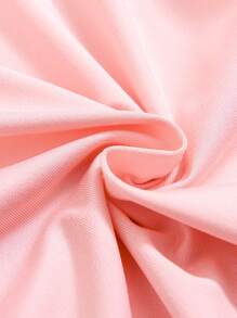 SHEIN Baby Girl Summer Casual Cartoon Letter Printed Romper Dress - Pink - View 4