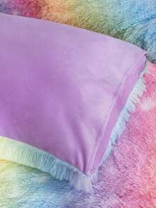 3pcs Plush Fluffy Multicolor Bedding Set, Quilt Cover Set For Kids Bedding, All Sizes - Multicolor - View 4