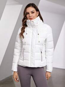 ZIAI 女式毛领夹棉短夹克