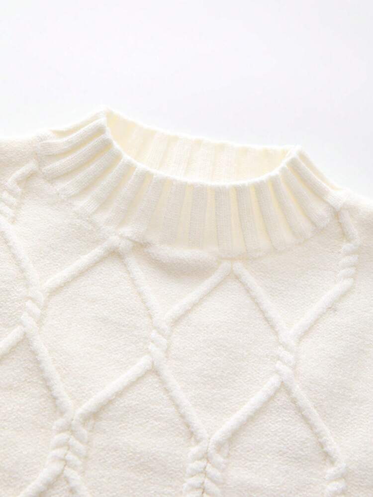 Fall/winter New Arrival Baby Girls' Half Turtleneck Sweater And Sweater Dress With Straps Set