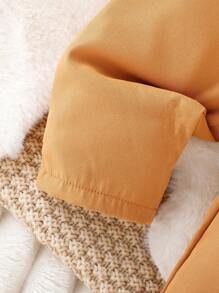 寶寶男孩優雅紳士復古格紋夾克和長褲套裝,適用於春秋季節 - 棕色 - 查看 8