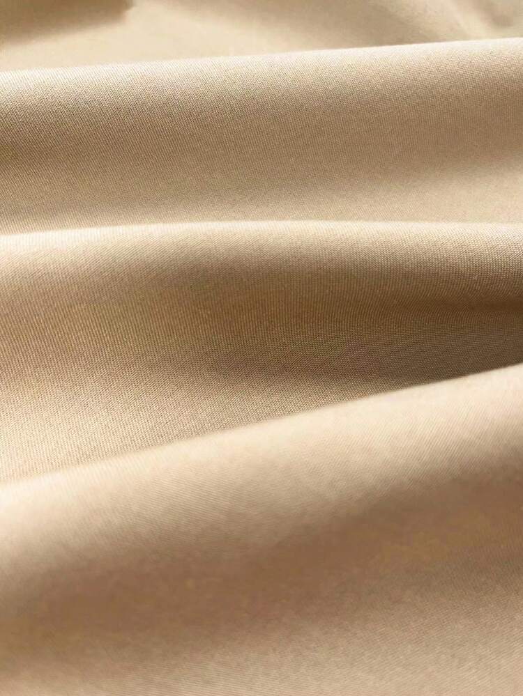 Solid Color Single-breasted Waist-cinched Jacket