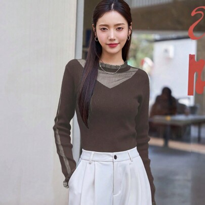 하이넥 슬림핏 긴팔 스웨터 리뷰, 가을 옷