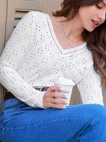 SHEIN Frenchy 大尺碼t恤 - 白色 - 查看 3