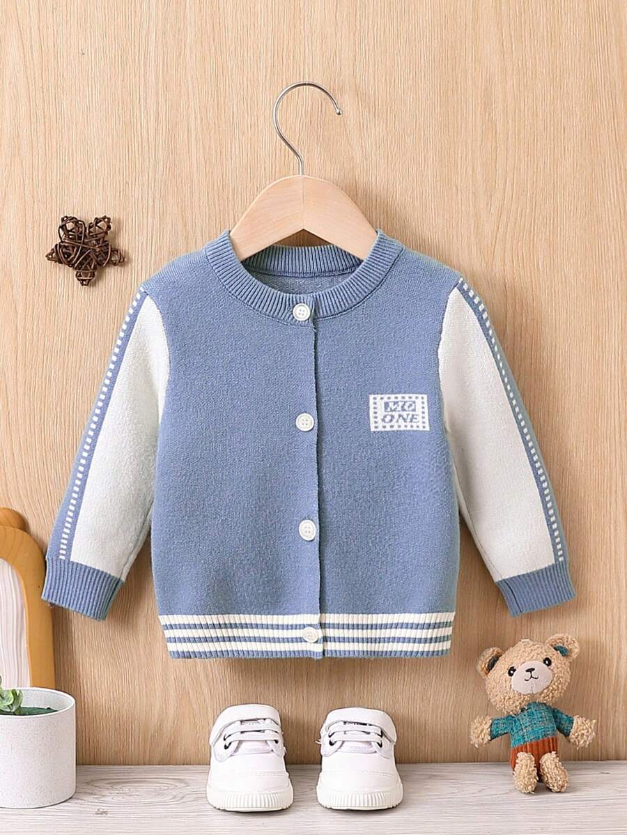Baby Boys' Letter Pattern Cardigan