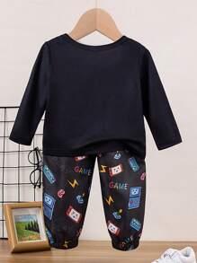 寶寶男孩時尚個性化印花多件套裝 - 彩色 - 查看 5