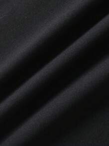 INAWLY Kích thước lớn Ngắn tay Áo thun Với Thiết kế - màu đen - Xem 5