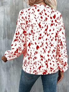 SHEIN Clasi 女款全身印花燈籠袖襯衫 - 彩色 - 查看 2