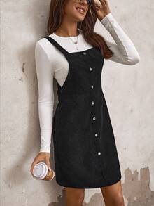 SHEIN LUNE 女士圓領長袖t恤和吊帶裙套裝 - 彩色 - 查看 5