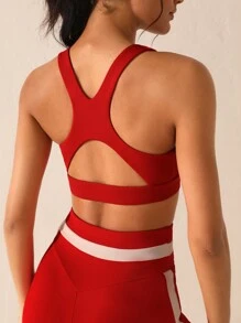 Lifespree 純色運動胸罩 - 黑色 - 查看 2