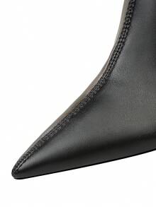 欧美风时尚细高跟尖头性感夜店踝靴 - 黑色 - 查看 6