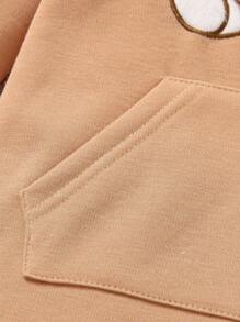 Girls' & Baby Girls' Thickened Patchwork Sweatshirt Dress With Sweet And Lovely Style - Apricot - View 6