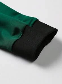 Manfinity Sport Corelite Cazadora deportiva para hombre con cierre de cremallera frontal y bloques de color, top de entrenamiento