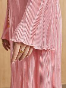 BizChic 女士粉色圓領花邊連衣裙 - 藕粉色 - 查看 8