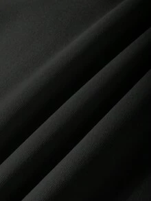 SHEIN EZwear Của phụ nữ Kích thước lớn Thả vai Áo nỉ Với In thư - màu đen - Xem 4