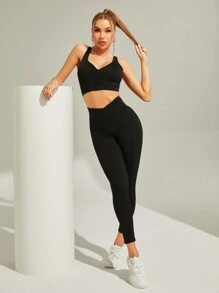 Easithlete Mông Đập Xà cạp - màu đen - Xem 5