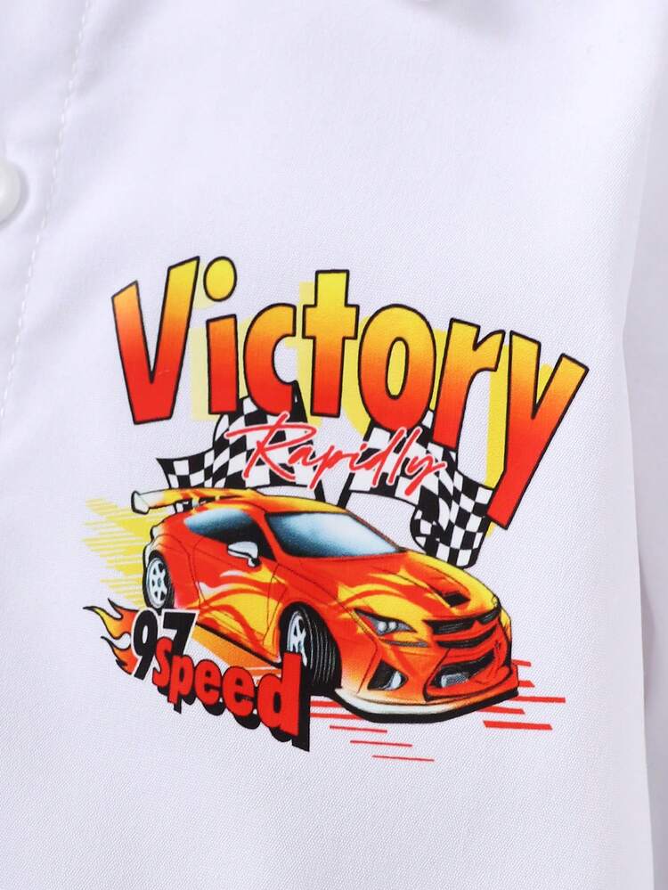Baby Boys' Spring/autumn Long Sleeve Racing Pattern Shirt