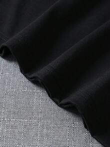 Manfinity Homme 男款印花短袖 T 卹 - 黑色 - 查看 5