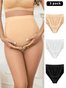 孕婦高腰內褲（3入組），適用於孕婦 - 彩色 - 查看 5