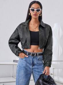 Aveloria Women's Pu Long Sleeve Jacket - Multicolor - View 3