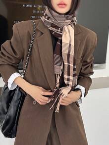 DAZY Khối màu Đúng mốt Của phụ nữ Khăn quàng cổ - Nhiều màu - Xem 4