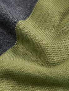 Manfinity Nam Khối màu Áo len - xanh quân đội - Xem 4