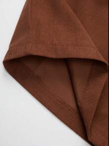 SHEIN Unity 直筒純色裙 - 棕色 - 查看 7