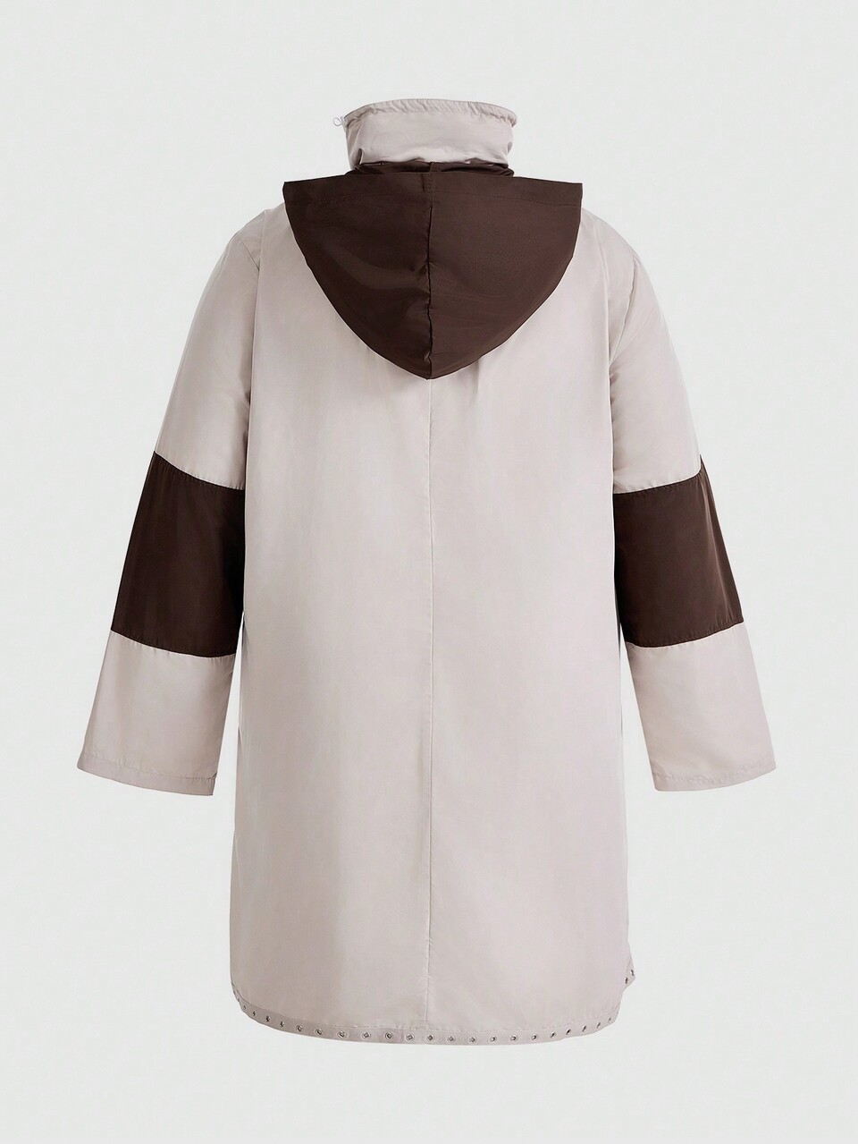 Plus Colorblock Zip Up Coat