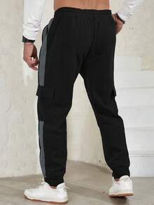 Manfinity Homme Nam Khối màu Túi có nắp Quần thể thao - Nhiều màu - Xem 2