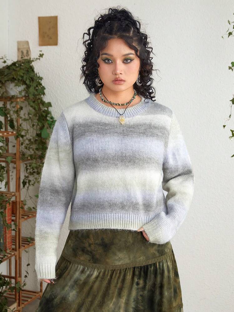 Plus Size Women's Ombre Sweater