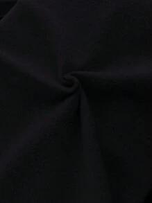 RueChic Women's Heart Pattern Hooded Sweatshirt With Drawstring - Black - View 4