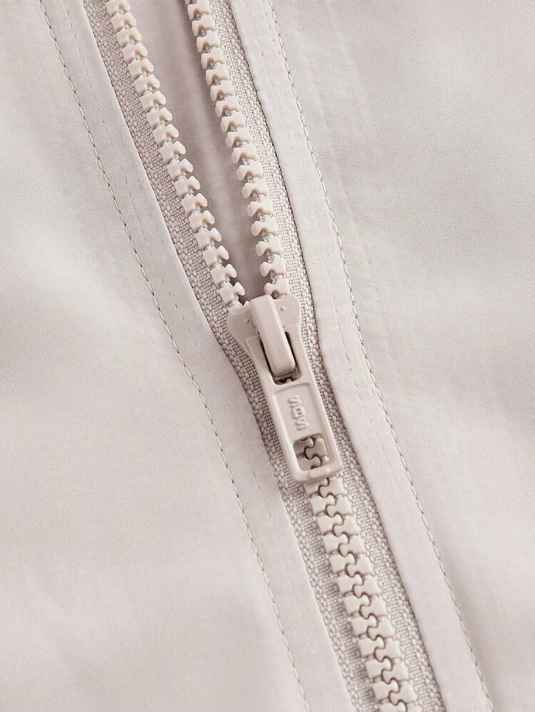 Plus Colorblock Zip Up Coat