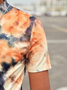 SHEIN 少女服休閒針織水洗立領連衣裙,適合假日穿著