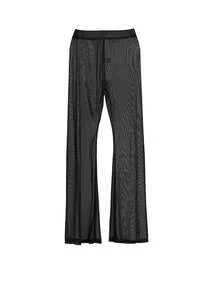 女款半透明黑色沙灘褲 - 黑色 - 查看 3