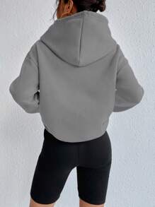 Flirla Women's Drawstring Hoodie,Long Sleeve Tops Graduation,Back To School,Graduation,Teacher For Women,Back To School Pullover Fall Sweatshirt - Grey - View 2