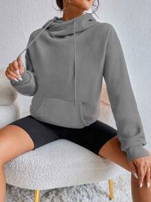 Flirla Women's Drawstring Hoodie,Long Sleeve Tops Graduation,Back To School,Graduation,Teacher For Women,Back To School Pullover Fall Sweatshirt - Grey - View 5