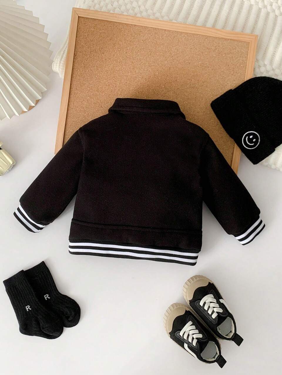 Baby Boys' Patchwork Plaid Warm & Stylish Jacket For Autumn And Winter