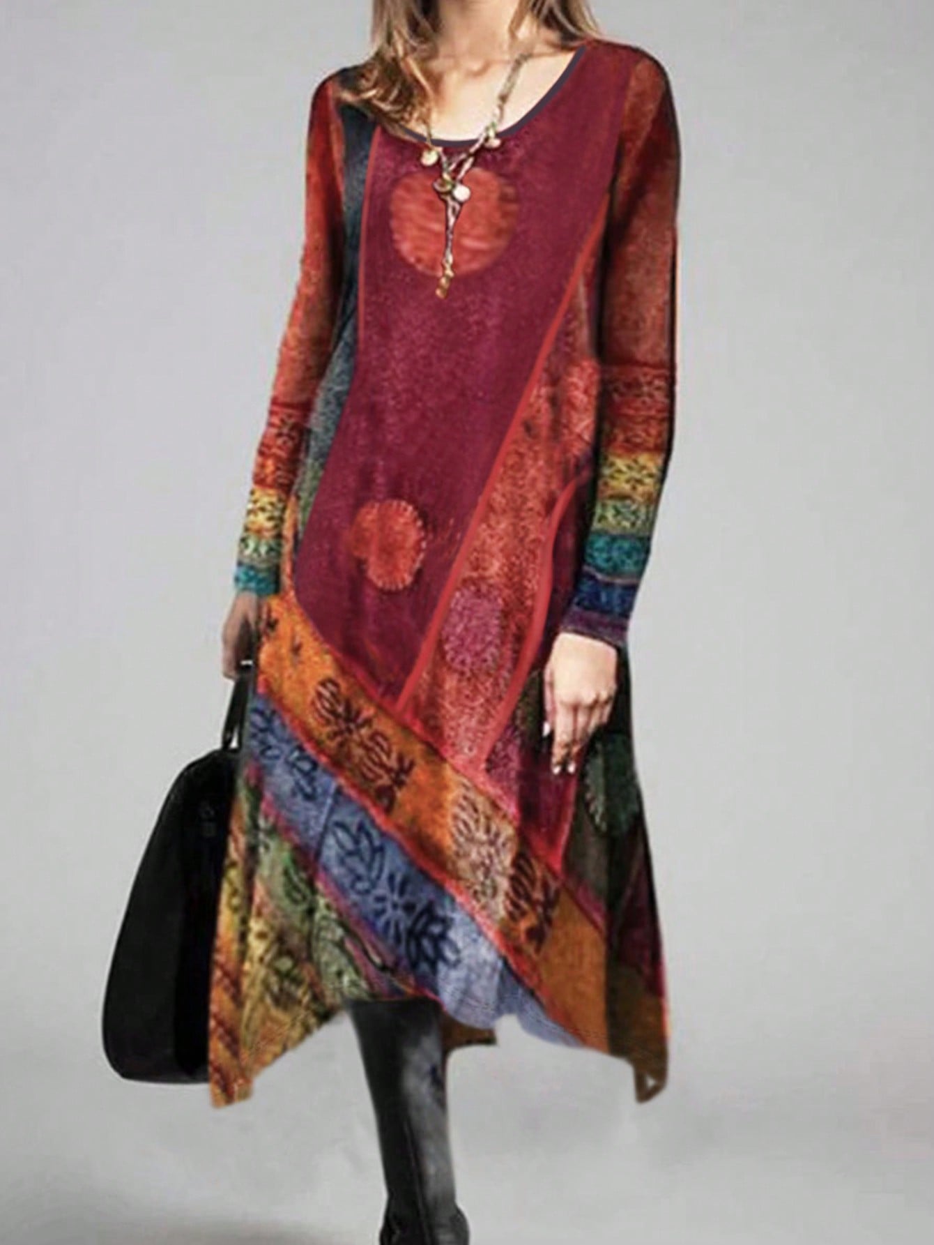 Kimono en velours de coton fait main : manteau long à