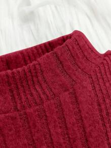 Baby Boy Casual Knit Half Turtleneck Sweater With Letter Patchwork Design