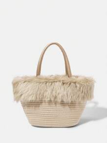 SHEIN VCAY 女款手提包 - 米色 - 查看 2