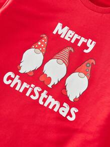 RueChic Men's Christmas Printed Sweatshirt - Red - View 5