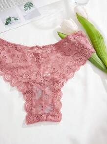 12入組女士實色蕾絲三角褲內衣褲 - 彩色 - 查看 4