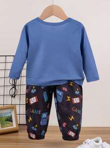 寶寶男孩時尚個性化印花多件套裝 - 彩色 - 查看 2