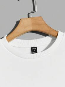 Aesthetic Post Men's Letter Printed Sweatshirt - White - View 3