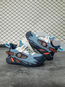 秋冬儿童学生系带校园风格皮革运动鞋，易于穿脱，色彩鲜艳 - 彩色 - 查看 6