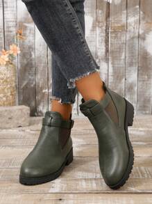 女士時尚靴子 - 軍綠色 - 查看 5